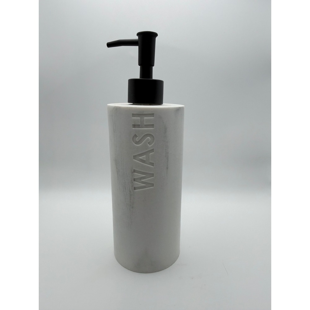 Modern Farmhouse Gray Wash‎ Soap Dispenser Rustic Bathroom Kitchen Counter Decor